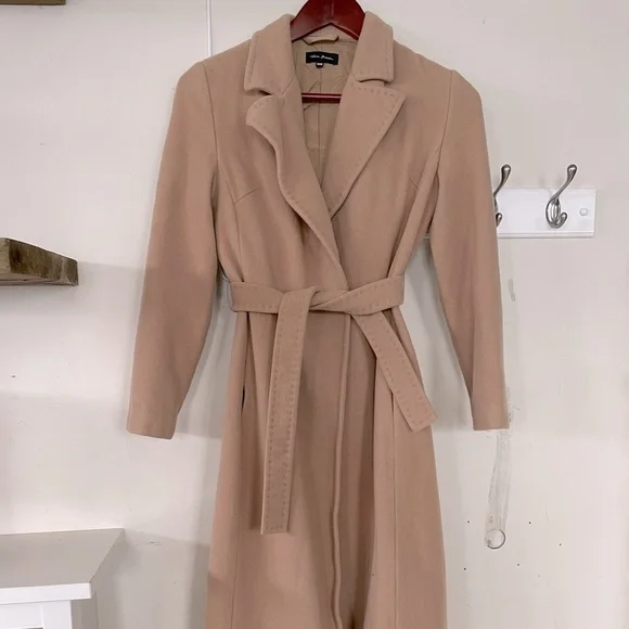 Talula Jackets Coats Talula Babaton Long Tan Xxs Coat Poshmark